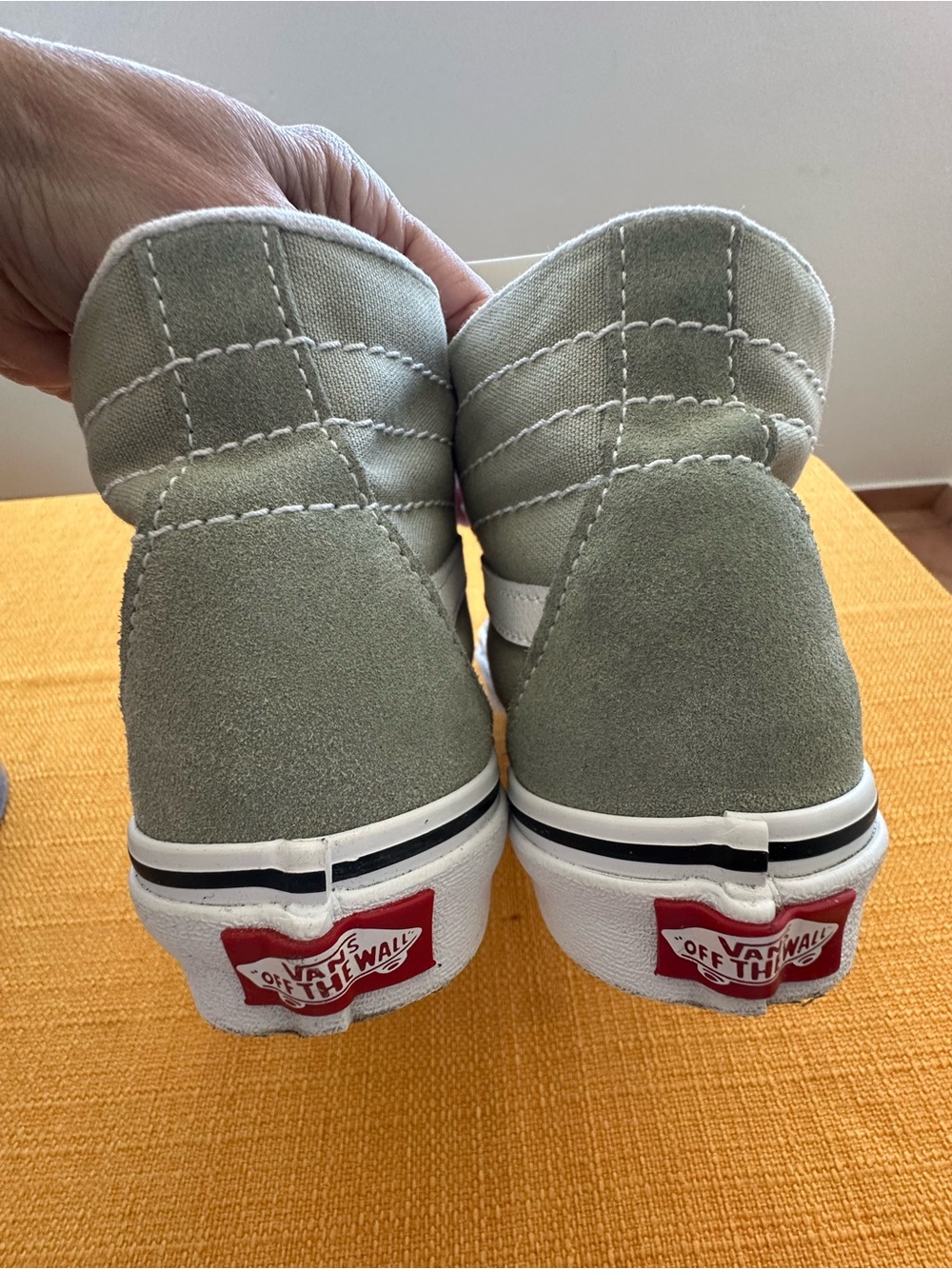 Vans Off the Wall Sage green sneakers with white sole, unisex for both sexes. - Picture 10 of 16
